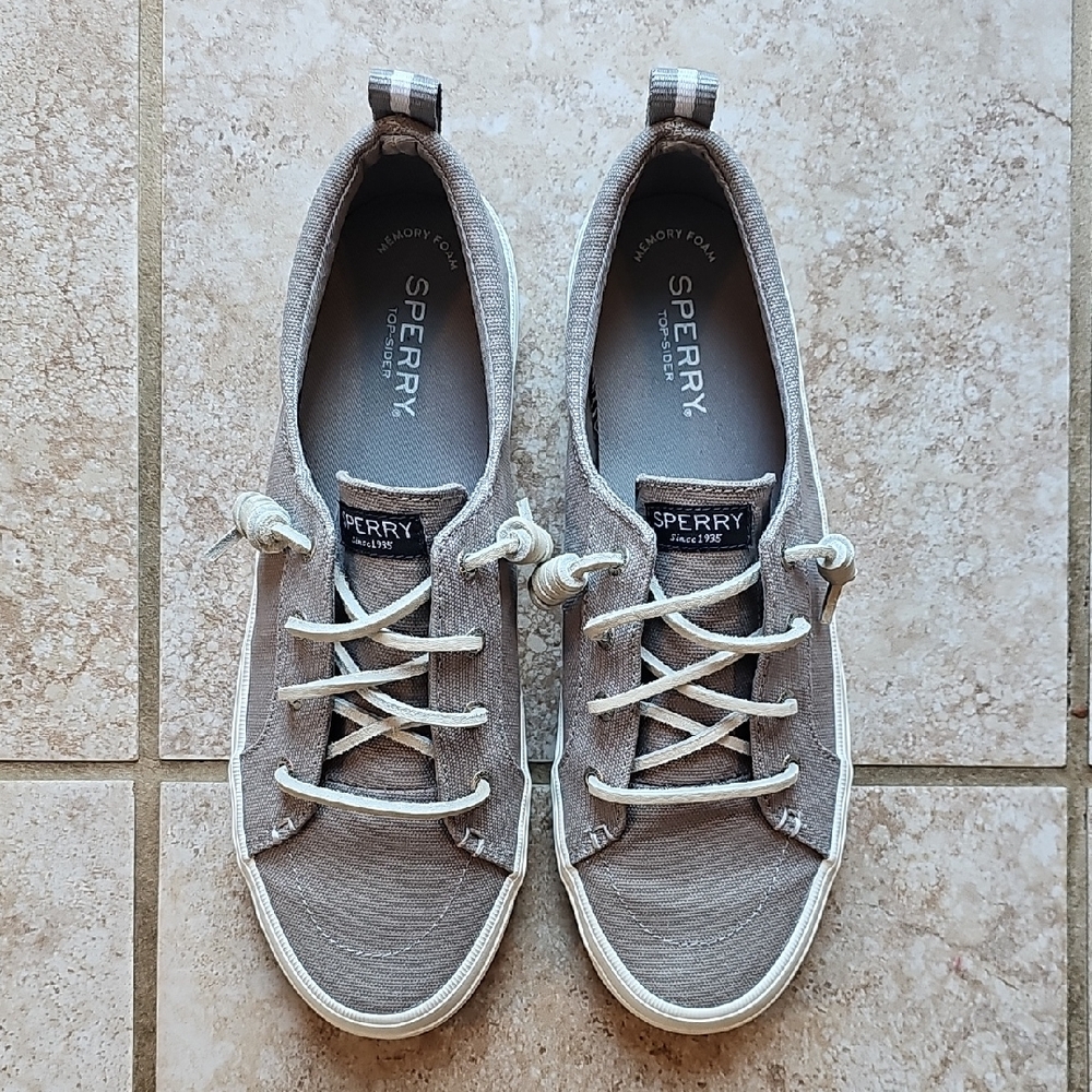 Sperry Women's Gray Canvas Sneakers